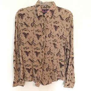 VINTAGE AURORA Clothing Western Long Sleeve Blouse